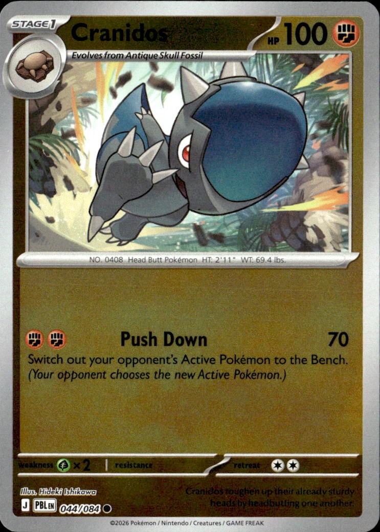 2026 Pokemon Pbl En Cranidos graded slab