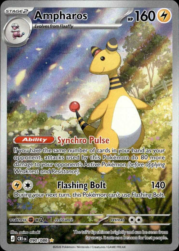 2026 Pokemon Cri En Ampharos graded slab