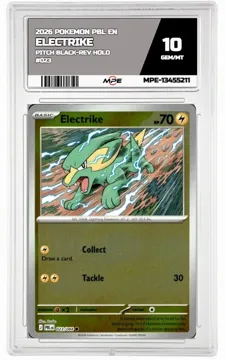 2026 POKEMON PBL EN Pitch Black-REV HOLO #023 ELECTRIKE MPE 10 GEM/MT — graded card up for auction