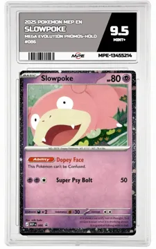 2025 POKEMON MEP EN Mega Evolution Promos-HOLO #086 SLOWPOKE MPE 9.5 MINT+ — graded card up for auction