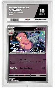 2026 POKEMON PBL EN Pitch Black-HOLO #030 SLOWBRO MPE 10 GEM/MT — graded card up for auction