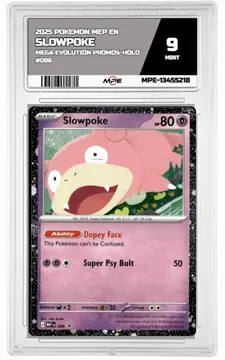 2025 POKEMON MEP EN Mega Evolution Promos-HOLO #086 SLOWPOKE MPE 9 MINT — graded card up for auction