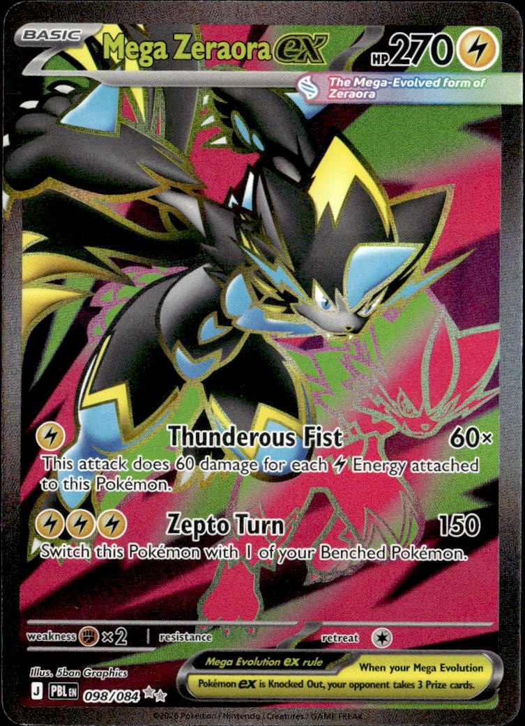 Mega Zeraora Ex graded slab