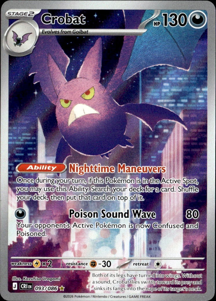 2026 Pokemon Cri En Crobat graded slab