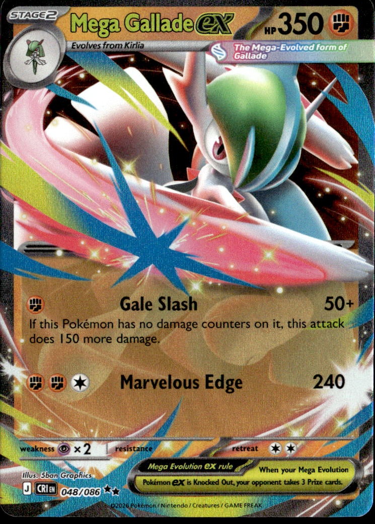 2026 Pokemon Cri En Mega Gallade Ex graded slab