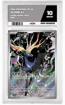 2026 POKEMON CRI EN Chaos Rising-HOLO #091 XERNEAS MPE 10 GEM/MT — graded card up for auction