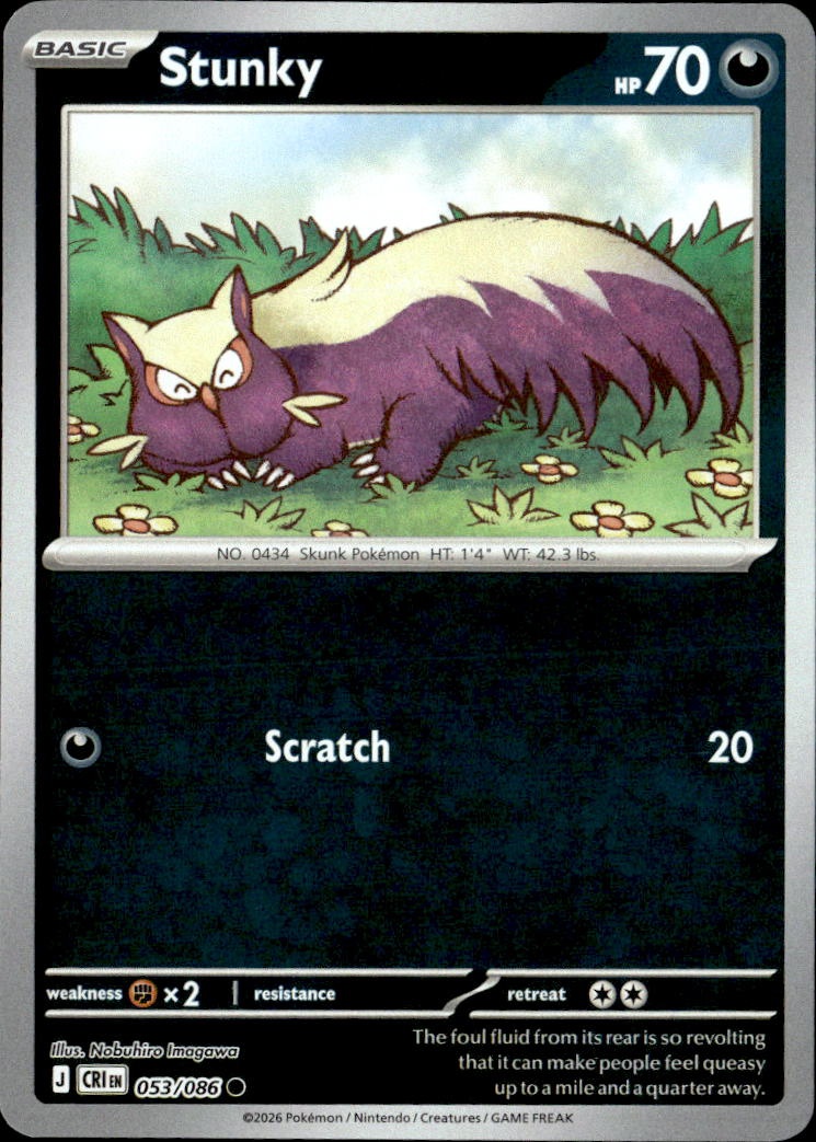 2026 Pokemon Cri En Stunky graded slab