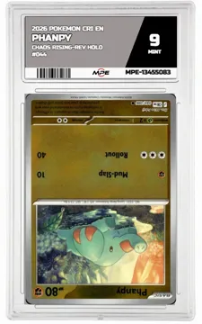 2026 POKEMON CRI EN Chaos Rising-REV HOLO #044 PHANPY MPE 9 MINT — graded card up for auction
