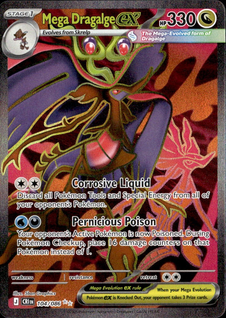 2026 Pokemon Cri En Mega Dragalge Ex graded slab