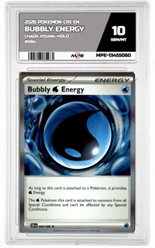 2026 POKEMON CRI EN Chaos Rising-HOLO #084 BUBBLY ENERGY MPE 10 GEM/MT — graded card up for auction