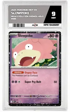 2025 POKEMON MEP EN Mega Evolution Promos-HOLO #086 SLOWPOKE MPE 9 MINT — graded card up for auction