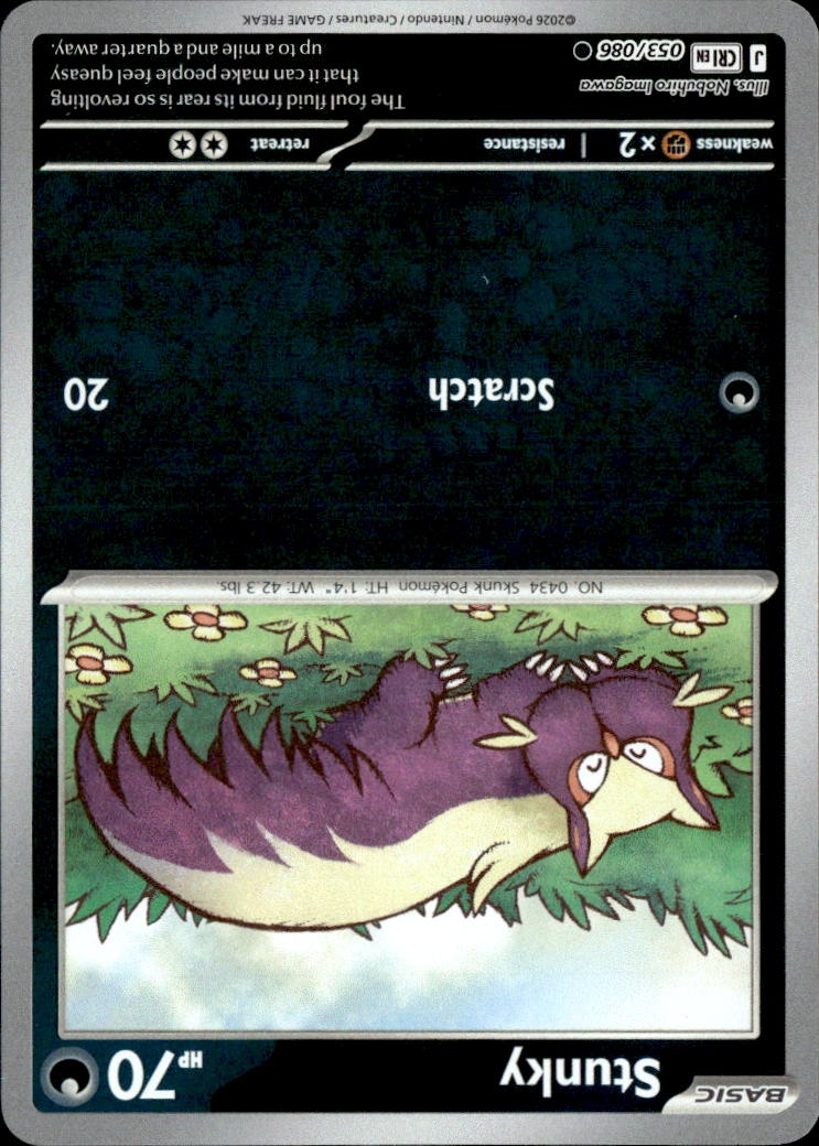 2026 Pokemon Cri En Stunky graded slab