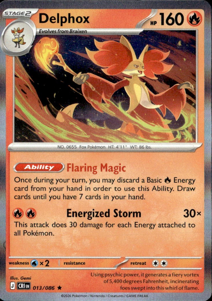 Delphox graded slab