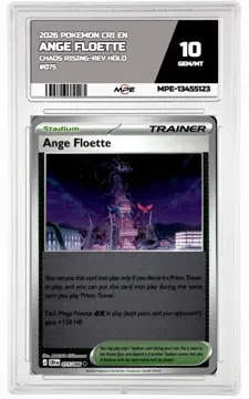2026 POKEMON CRI EN Chaos Rising-REV HOLO #075 ANGE FLOETTE MPE 10 GEM/MT — graded card up for auction
