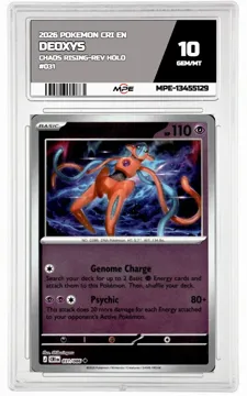 2026 POKEMON CRI EN Chaos Rising-REV HOLO #031 DEOXYS MPE 10 GEM/MT — graded card up for auction