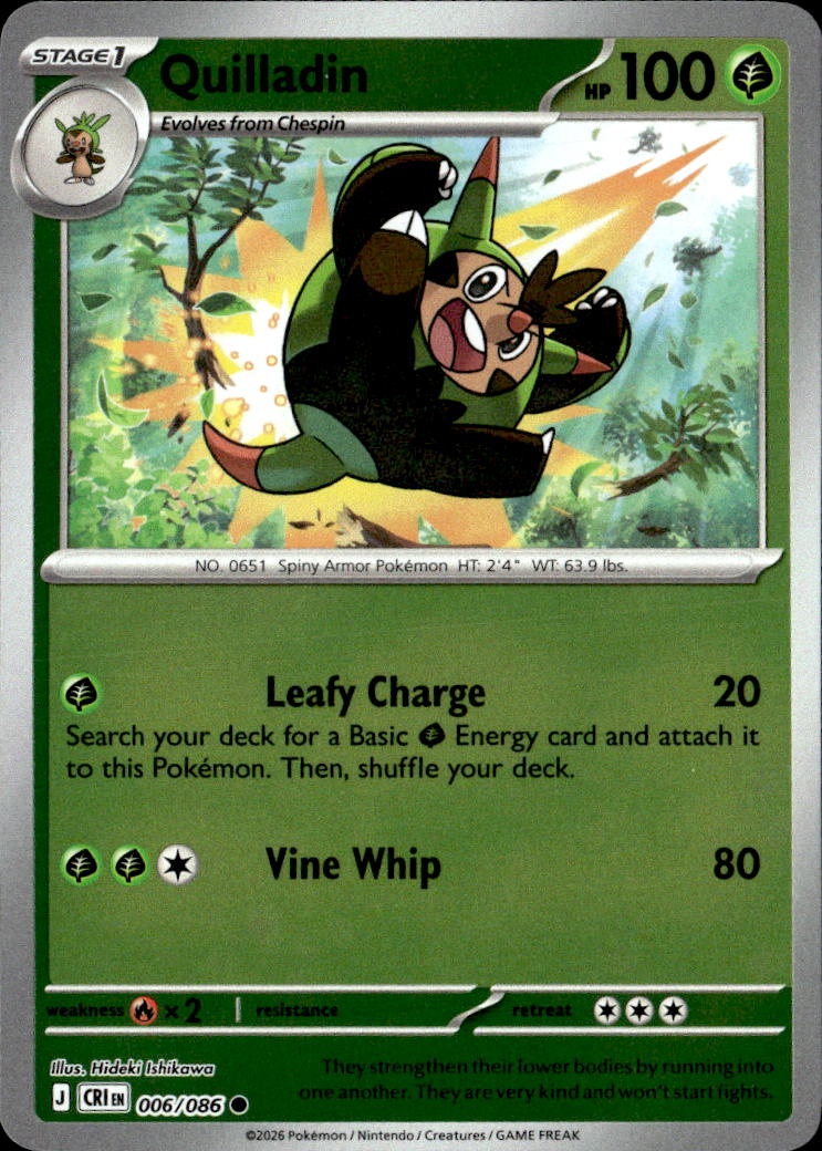2026 Pokemon Cri En Quilladin graded slab