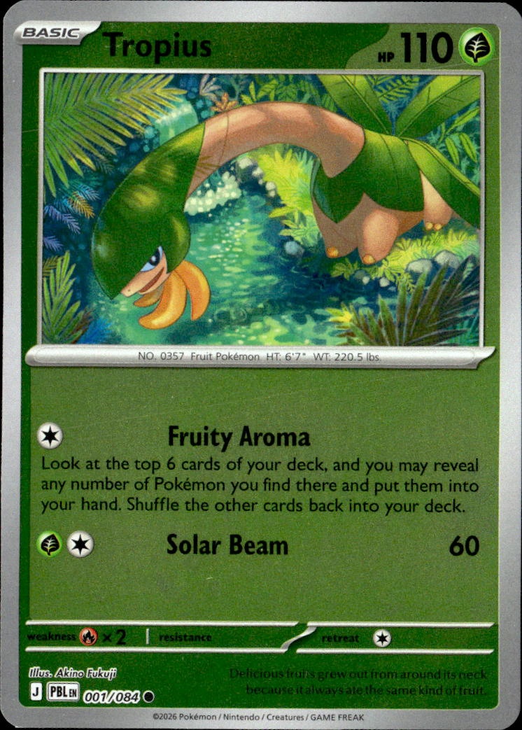 2026 Pokemon Pbl En Tropius graded slab
