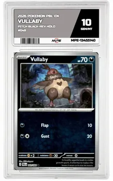 2026 POKEMON PBL EN Pitch Black-REV HOLO #049 VULLABY MPE 10 GEM/MT — graded card up for auction