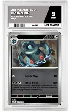 2026 POKEMON PBL EN Pitch Black-REV HOLO #064 BRONZONG MPE 9 MINT — graded card up for auction