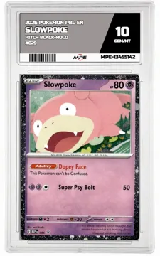 2026 POKEMON PBL EN Pitch Black-HOLO #029 SLOWPOKE MPE 10 GEM/MT — graded card up for auction
