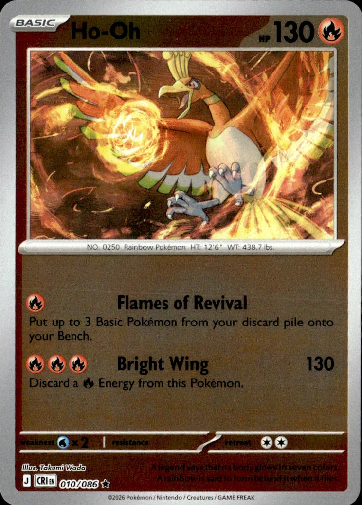 2026 Pokemon Cri En Ho-Oh graded slab