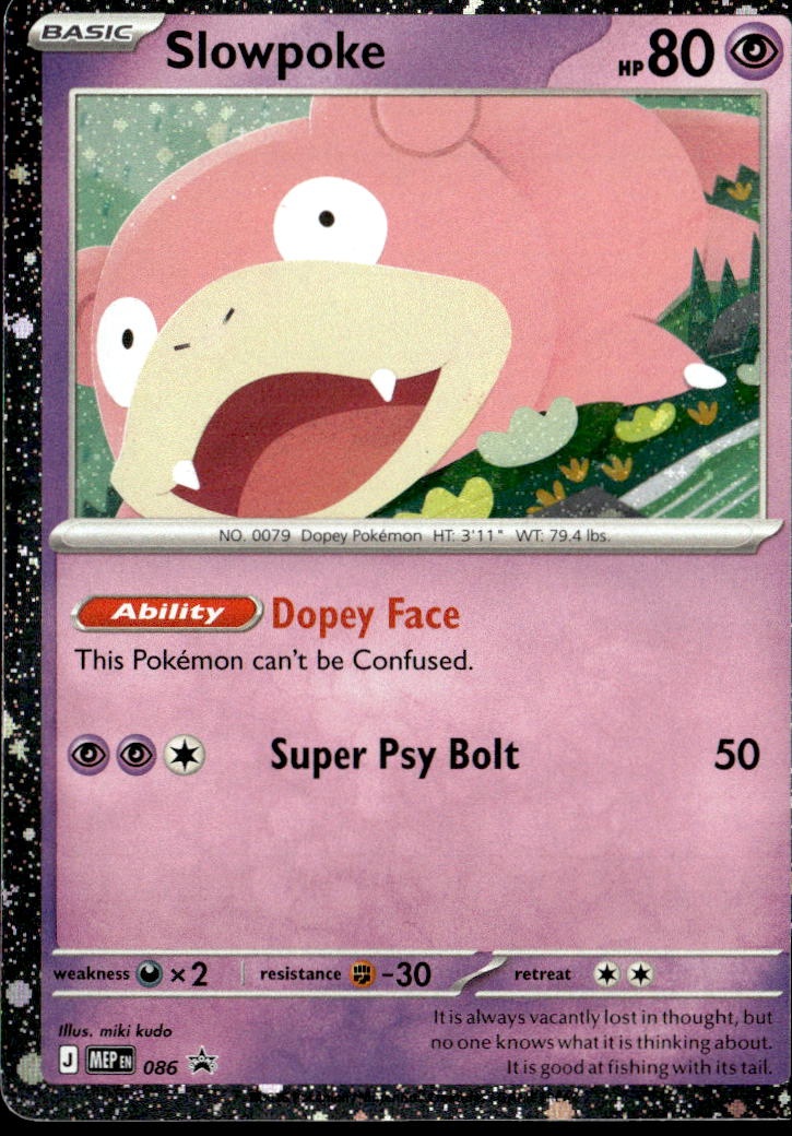 2025 Pokemon Mep En Slowpoke graded slab