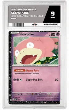 2025 POKEMON MEP EN Mega Evolution Promos-HOLO #086 SLOWPOKE MPE 9 MINT — graded card up for auction