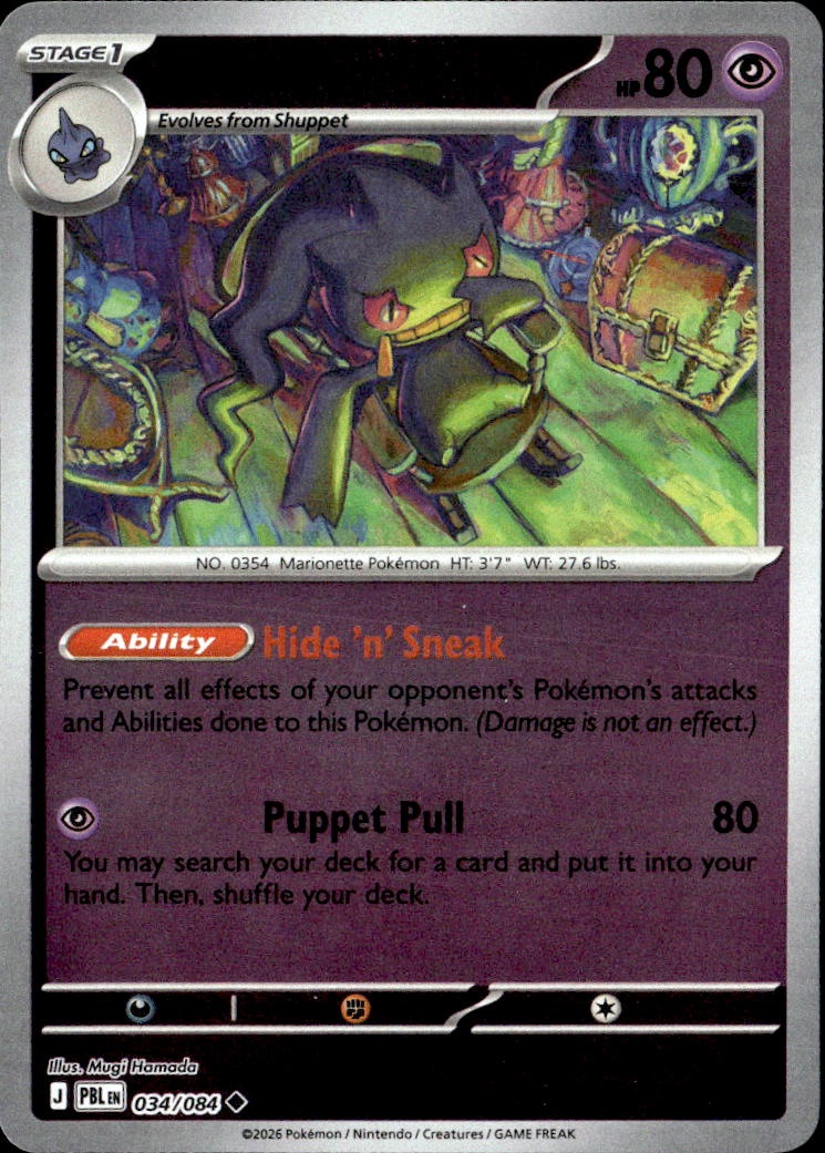 2026 Pokemon Pbl En Banette graded slab