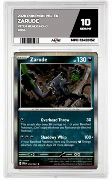 2026 POKEMON PBL EN Pitch Black-HOLO #056 Zarude MPE 10 GEM/MT — graded card up for auction