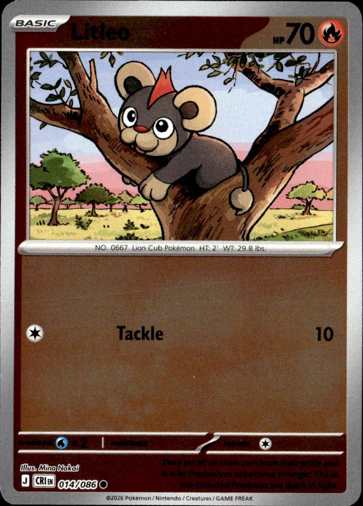 2026 Pokemon Cri En Litleo graded slab