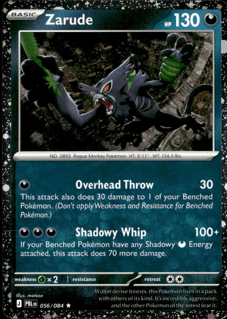 2026 Pokemon Pbl En Zarude graded slab