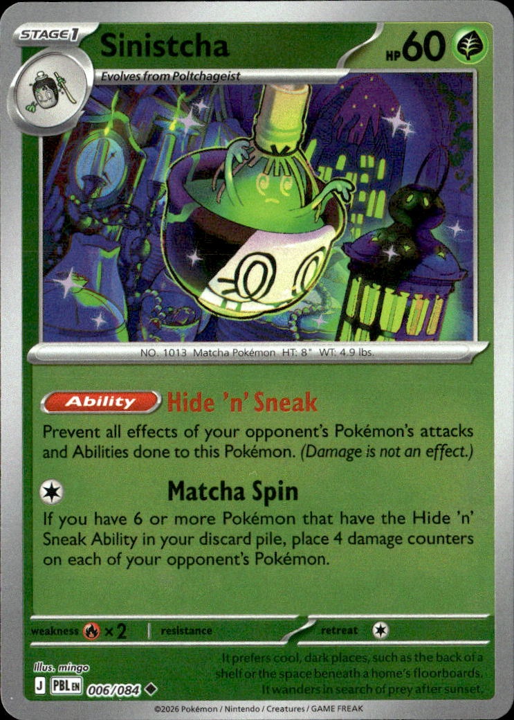 2026 Pokemon Pbl En Sinistcha graded slab