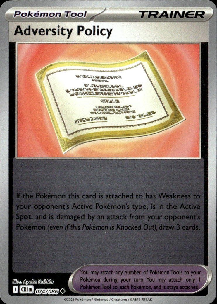 2026 Pokemon Cri En Adversity Policy graded slab