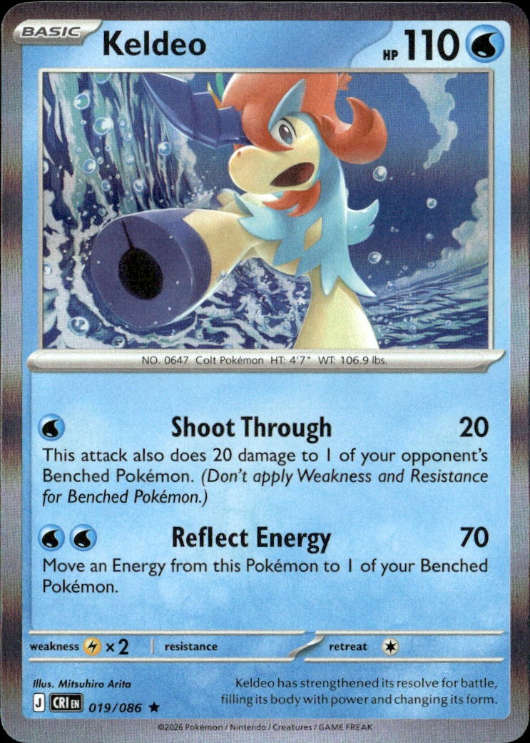 2026 Pokemon Cri En Keldeo graded slab