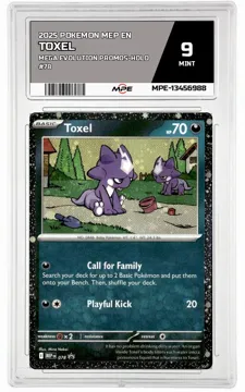 2025 POKEMON MEP EN Mega Evolution Promos-HOLO #78 TOXEL MPE 9 MINT — graded card up for auction