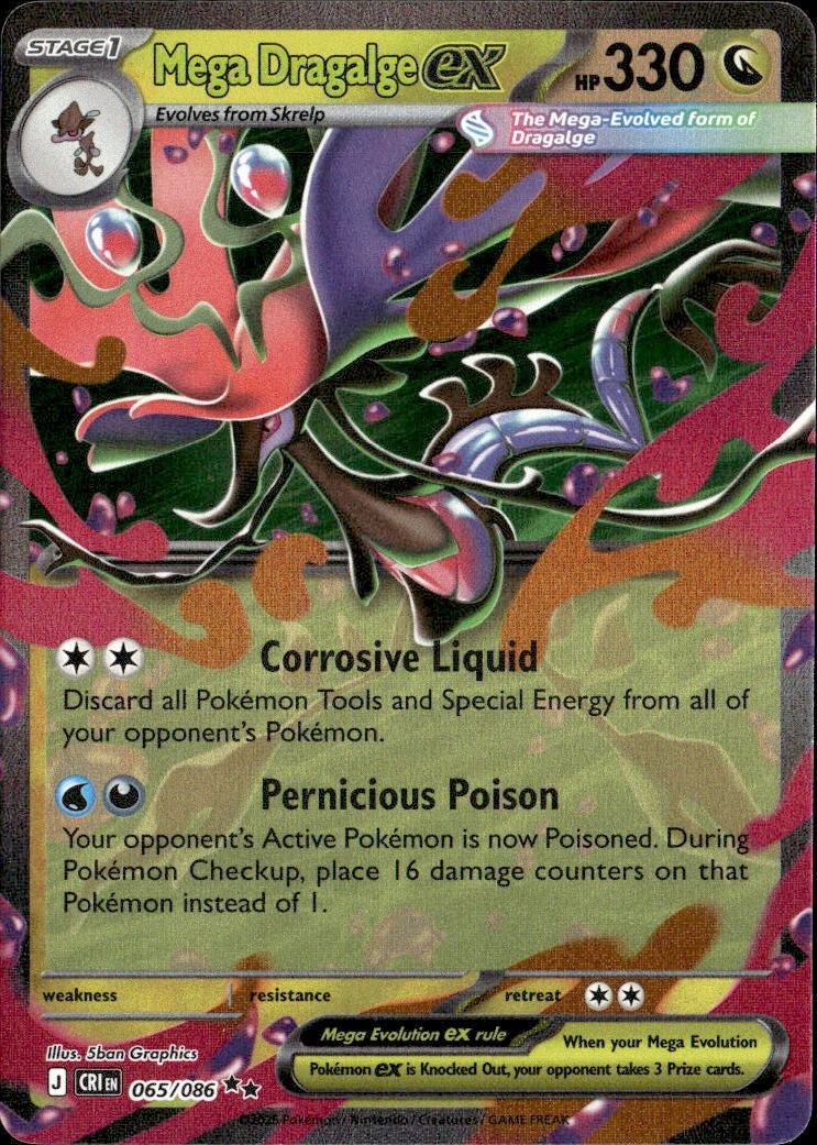2026 Pokemon Cri En Mega Dragalge Ex graded slab