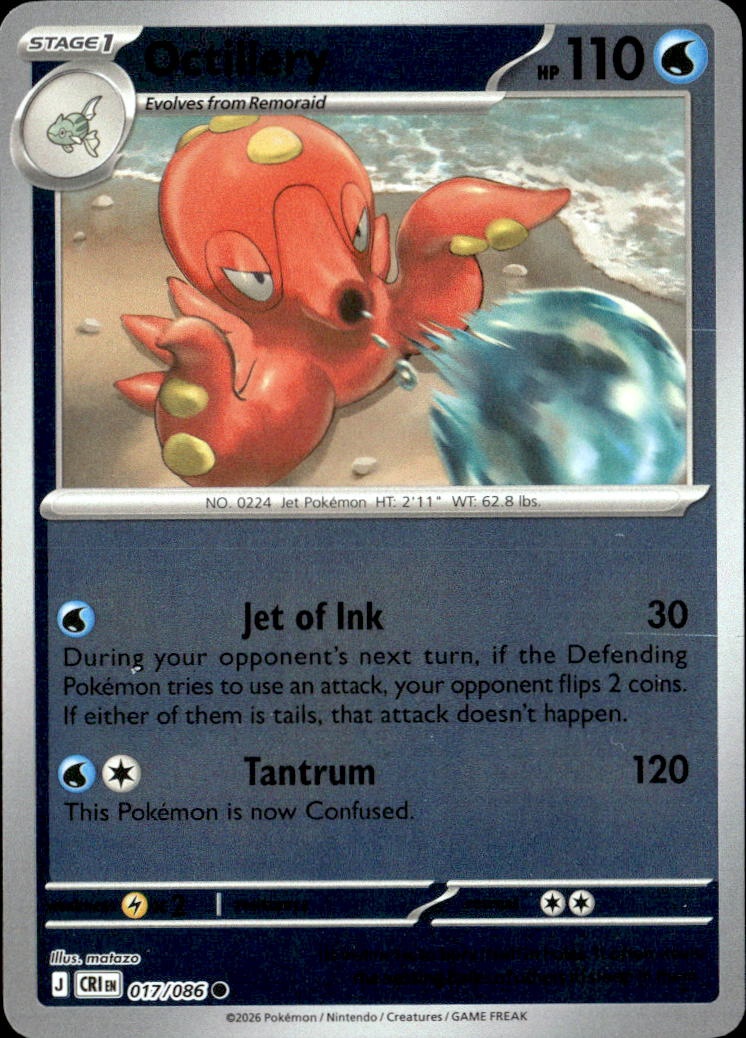 2026 Pokemon Cri En Octillery graded slab
