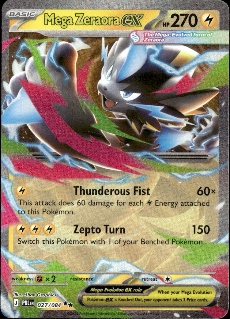 2026 Pokemon Pbl En Mega Zeraora Ex graded slab