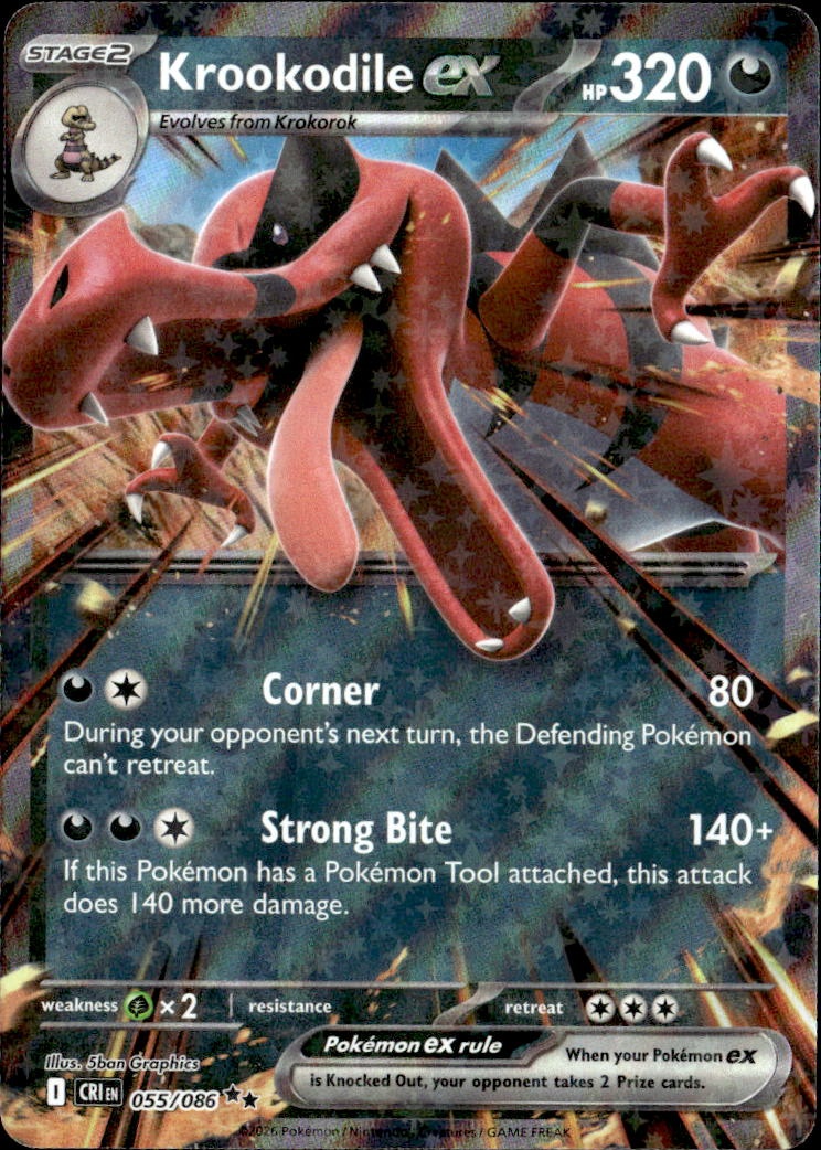 2026 Pokemon Cri En Krookodile Ex graded slab