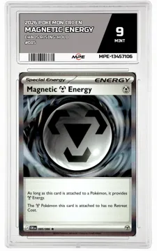 2026 POKEMON CRI EN Chaos Rising-HOLO #085 Magnetic Energy MPE 9 MINT — graded card up for auction