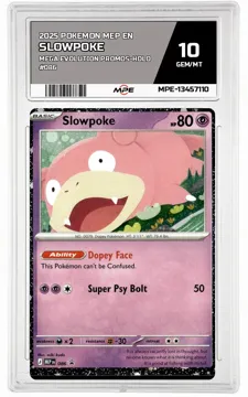 2025 POKEMON MEP EN Mega Evolution Promos-HOLO #086 SLOWPOKE MPE 10 GEM/MT — graded card up for auction