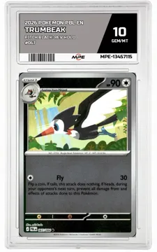 2026 POKEMON PBL EN Pitch Black-REV HOLO #067 TRUMBEAK MPE 10 GEM/MT — graded card up for auction