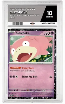 2025 POKEMON MEP EN Mega Evolution Promos-HOLO #086 SLOWPOKE MPE 10 GEM/MT — graded card up for auction