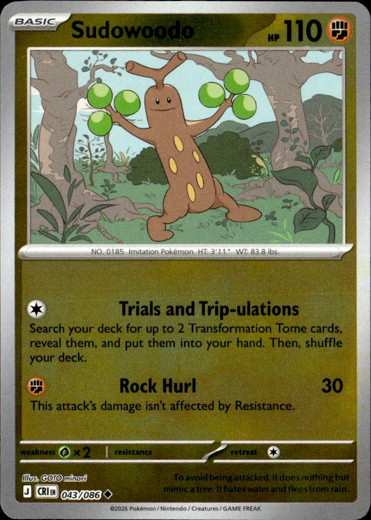 Sudowoodo graded slab