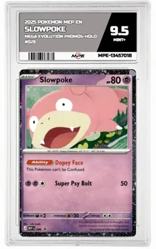 2025 POKEMON MEP EN Mega Evolution Promos-HOLO #029 SLOWPOKE MPE 9.5 MINT+ — graded card up for auction
