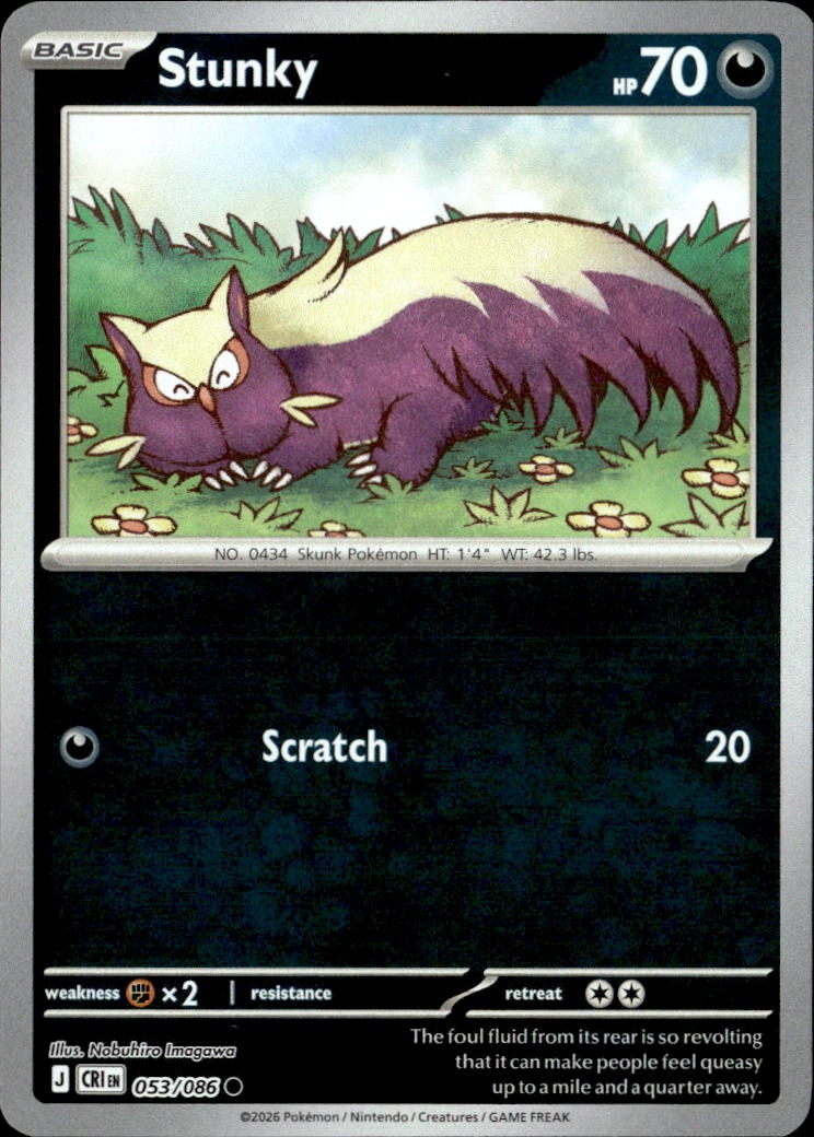 2026 Pokemon Cri En Stunky graded slab
