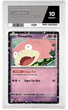 2025 POKEMON MEP EN Mega Evolution Promos-HOLO #086 SLOWPOKE MPE 10 GEM/MT — graded card up for auction