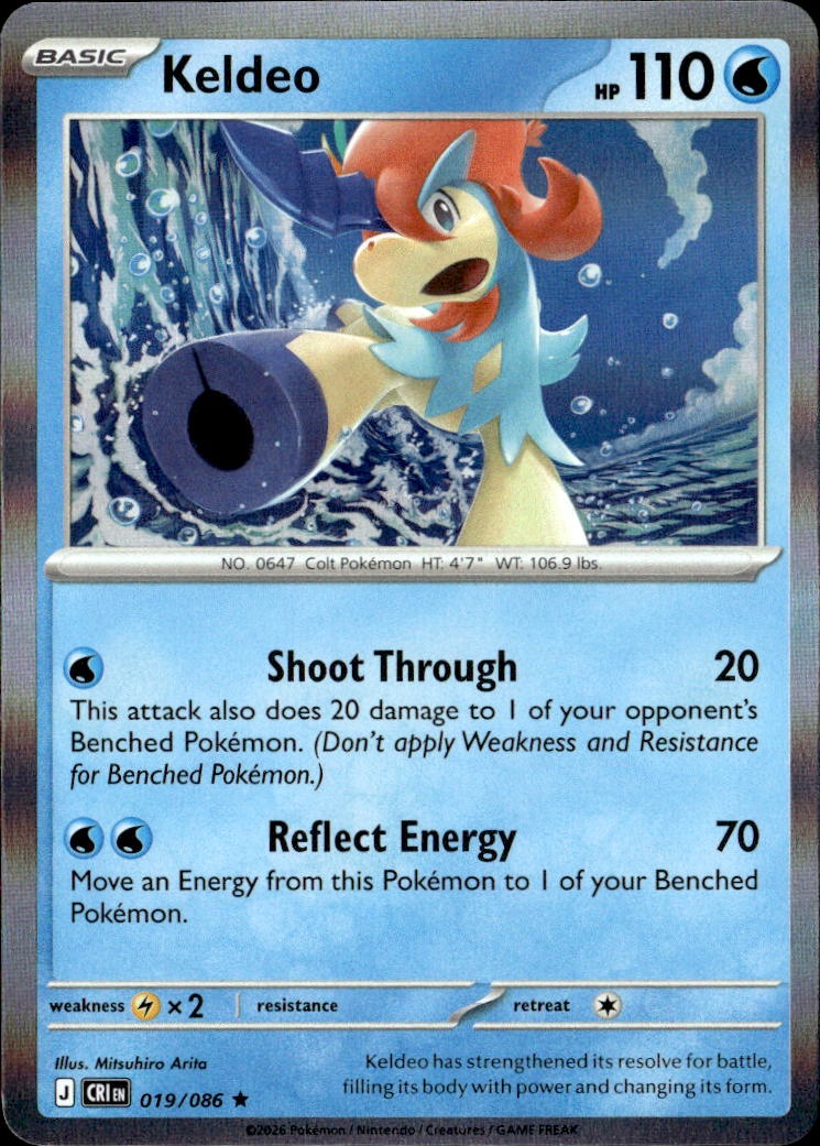 2026 Pokemon Cri En Keldeo graded slab