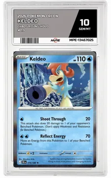 2026 POKEMON CRI EN Chaos Rising-HOLO #019 KELDEO MPE 10 GEM/MT — graded card up for auction