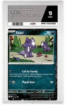 2025 POKEMON MEP EN Mega Evolution Promos-HOLO #78 TOXEL MPE 9 MINT — graded card up for auction